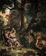 Eugene Delacroix Jacob Wrestling with the Angel oil painting artist